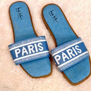 Nicole Miller / Women’s Blue Paris Slides